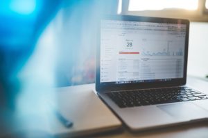 Laptop with results of Predictive Analytics software for movers