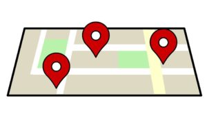 Map with location signs on it, learn why this can be helpful.