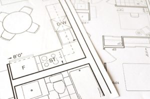 Blueprints of the office.