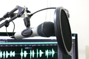 Close-up of a microphone.