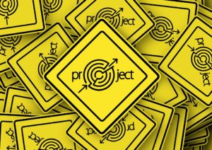 Project with a maze in the middle of the word.
