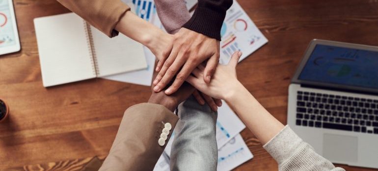 Hands together as a team