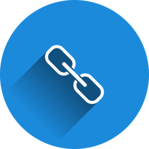 Blue linking icon