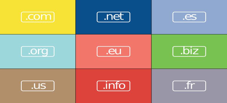 A chart with different online domains.