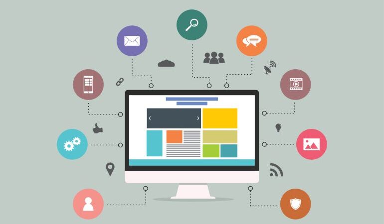 Different features of a page/website.