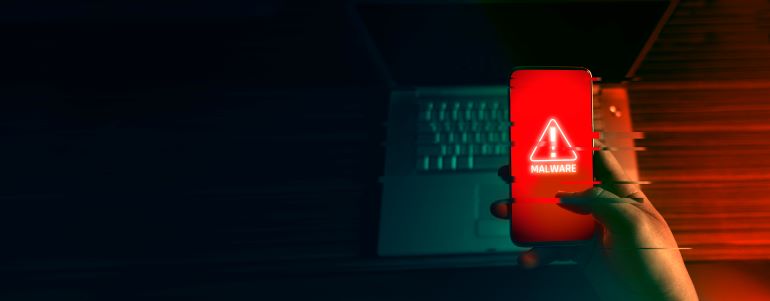 Malware warning on phone.