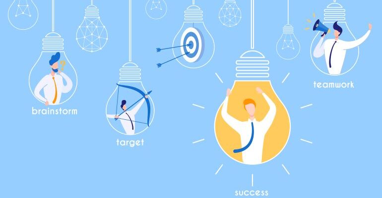 A vector image of content creation ideas.