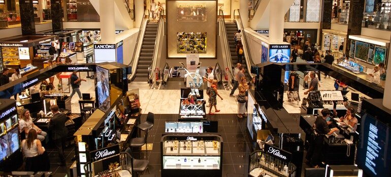 Customer in a shopping mall.